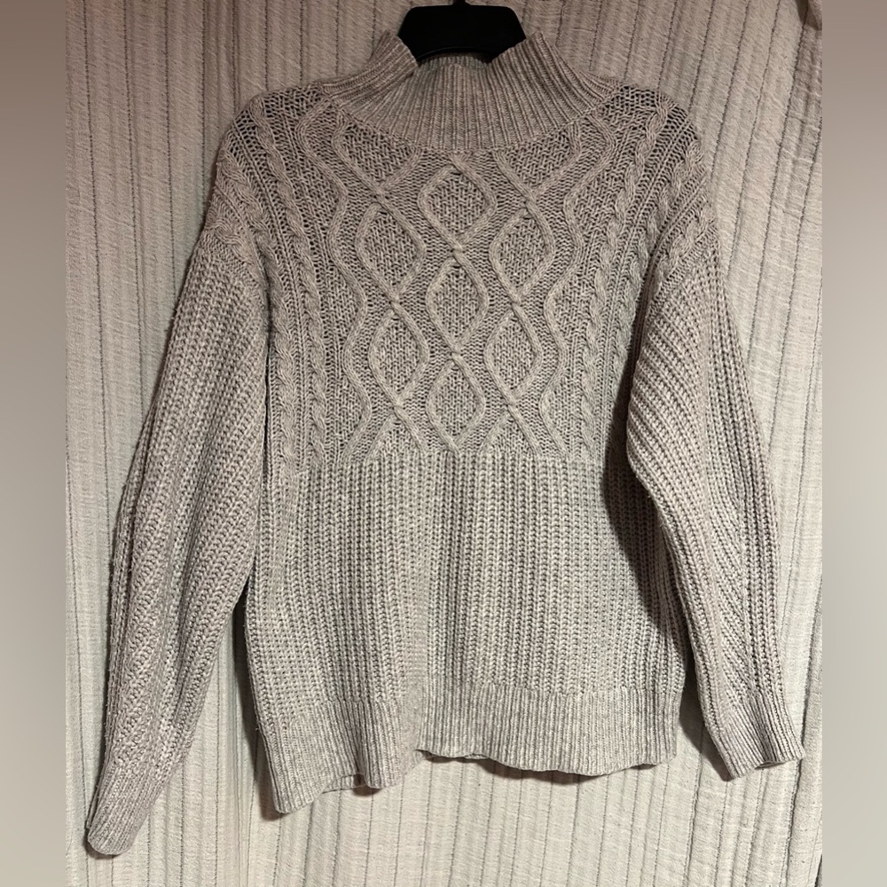 a new day Light Gray Mock Neck Sweater